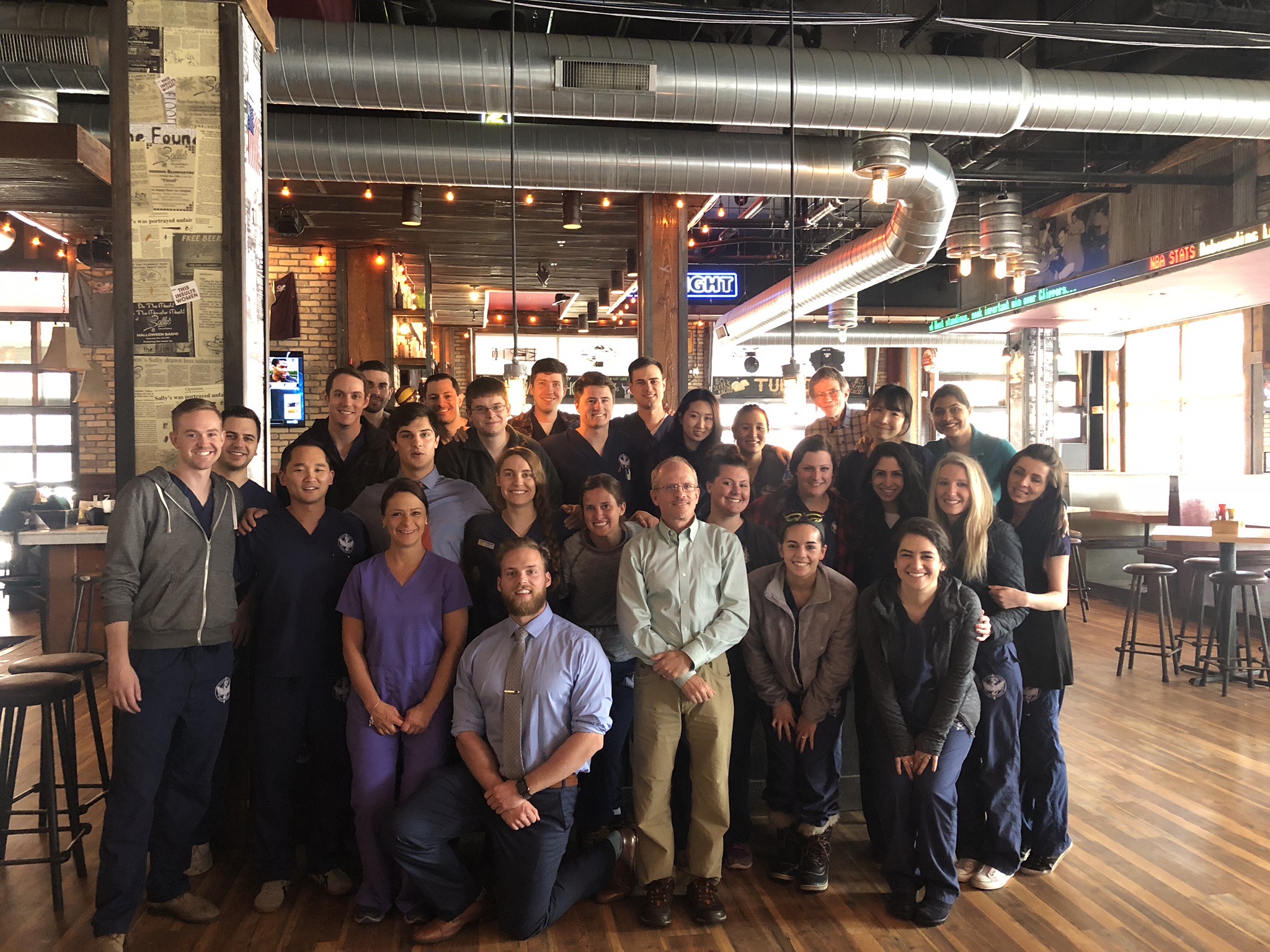DDS Silver Group Class of 2018 pictured in a restaurant