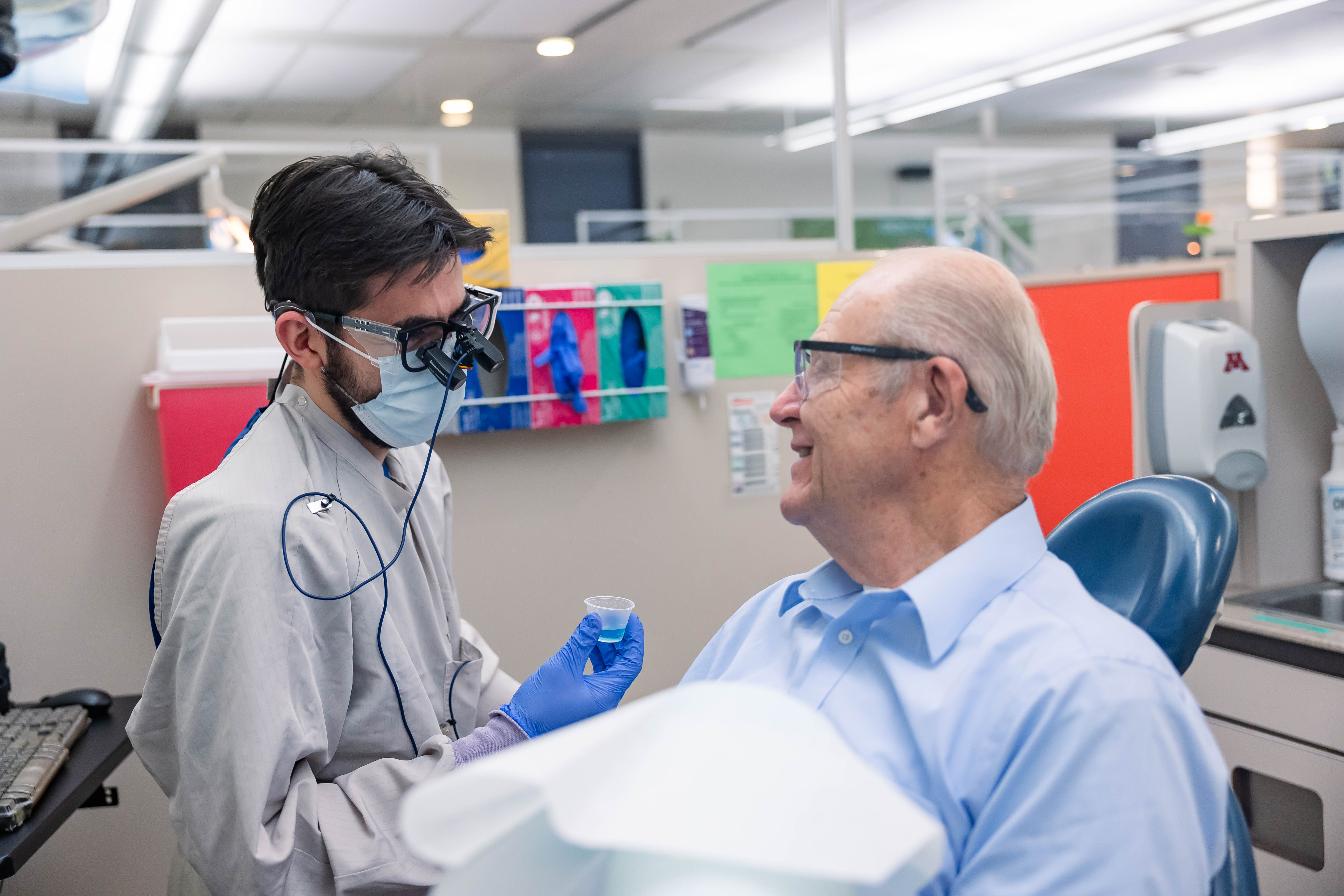 Student provides care to a patient