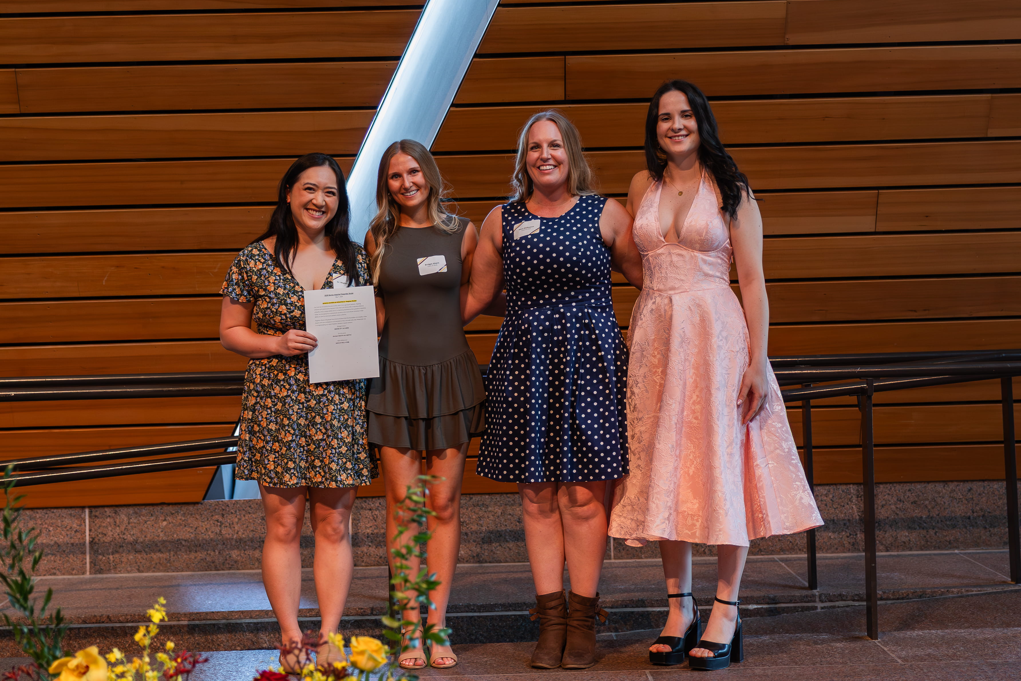 Pediatric Dentistry awardees pose with Meghan Mester 
