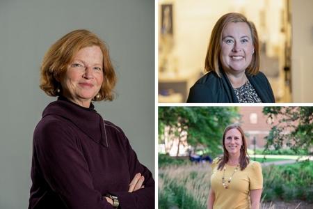 Headshots of Priscilla Flynn, Yvette Reibel, and Michelle Arnett