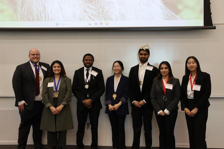 Group photo of students at CLARON case competition