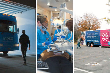 Screenshots from the Mobile Dental Clinic's day in the life