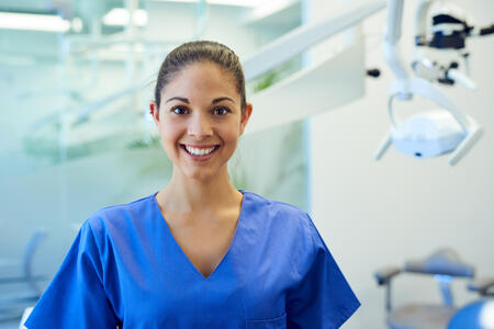 smiling dental assistant