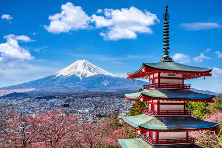 Mount Fuji, Tokyo, Japan Panaoramic View