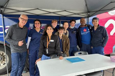 Mobile Dental Clinic volunteers pose at Open Streets Minneapolis