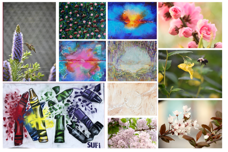 A collage of artwork submitted to Community Arts @ HSEC
