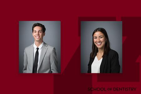 Headshots of Woolner and Krueger on a branded background