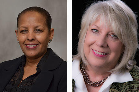 Hiwet Ephrem and Cheryl Anderson-Cermin