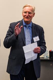 Bruce Templeton speaks at OMS clinic reopening