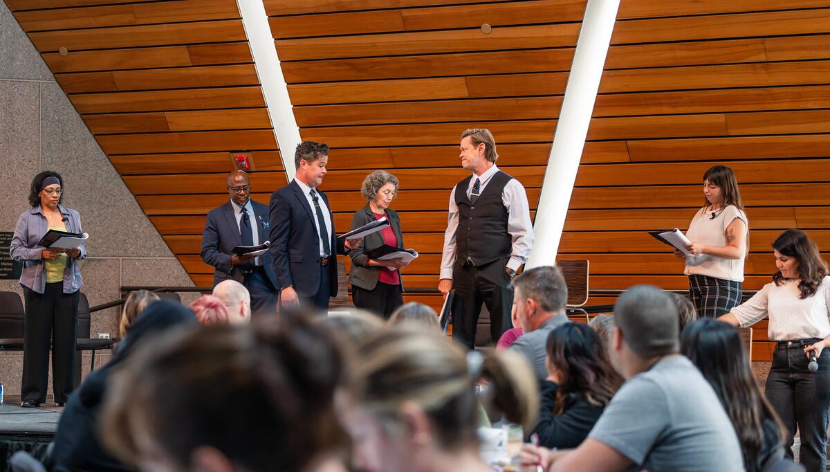 Members of Illusion Theatre joined the school’s annual Faculty and Staff Retreat to explore issues of diversity, equity, inclusion and belonging.
