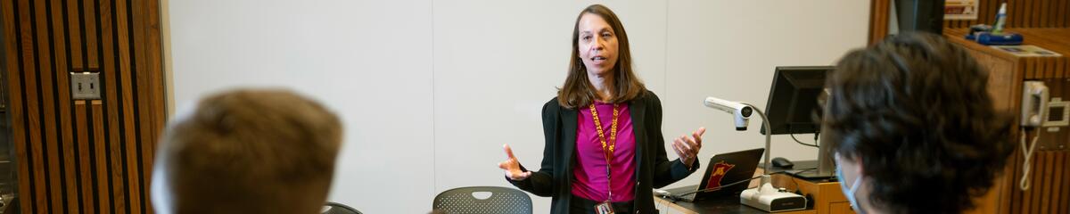 faculty in a seminar