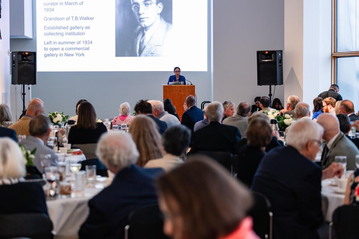 Diane Mullin speaks to the crowd at the Summer Celebration of Donors