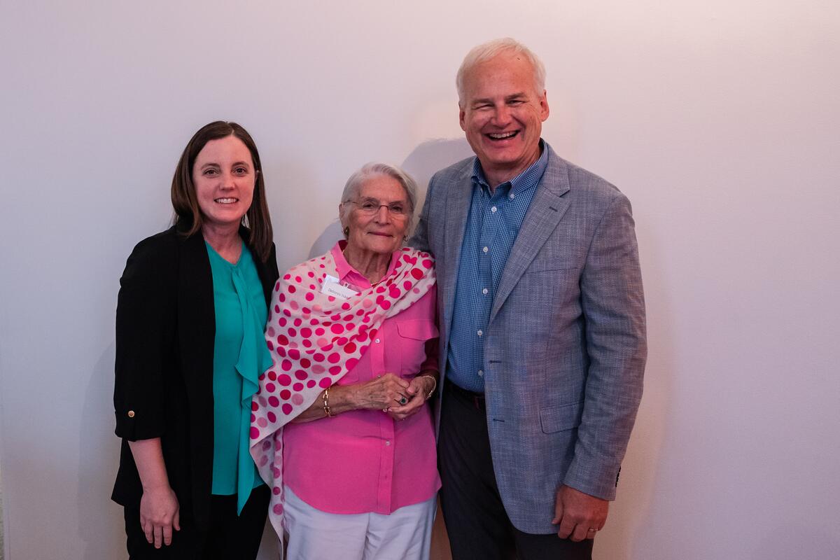 Amy Tasca, Dolores Isaacson, and Brent Larson at Summer Celebration of Donors