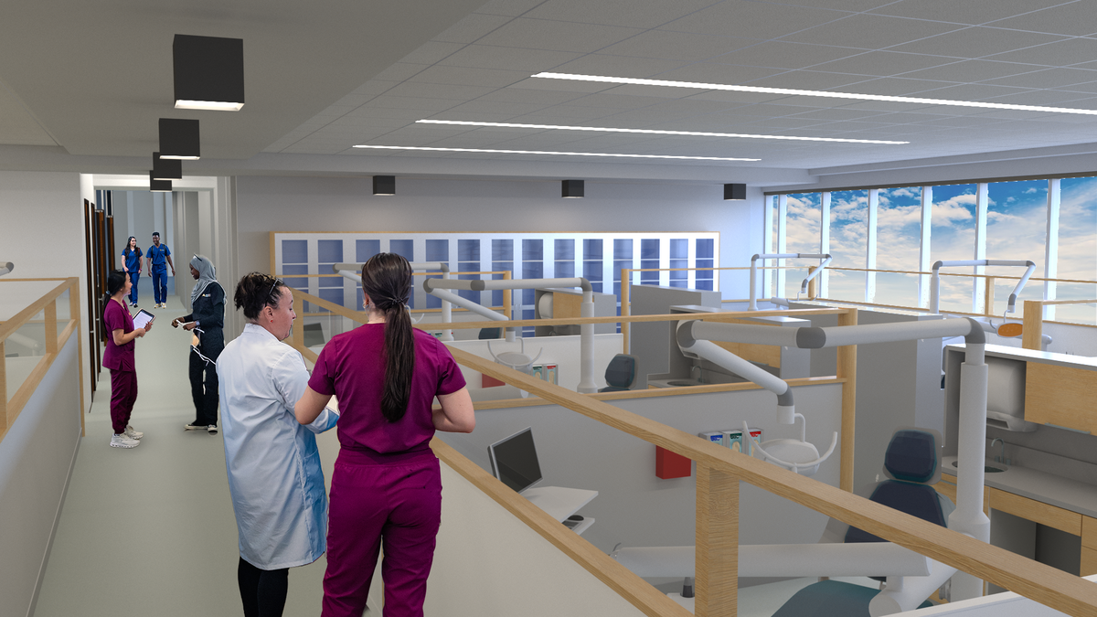 rendering of eighth floor clinical