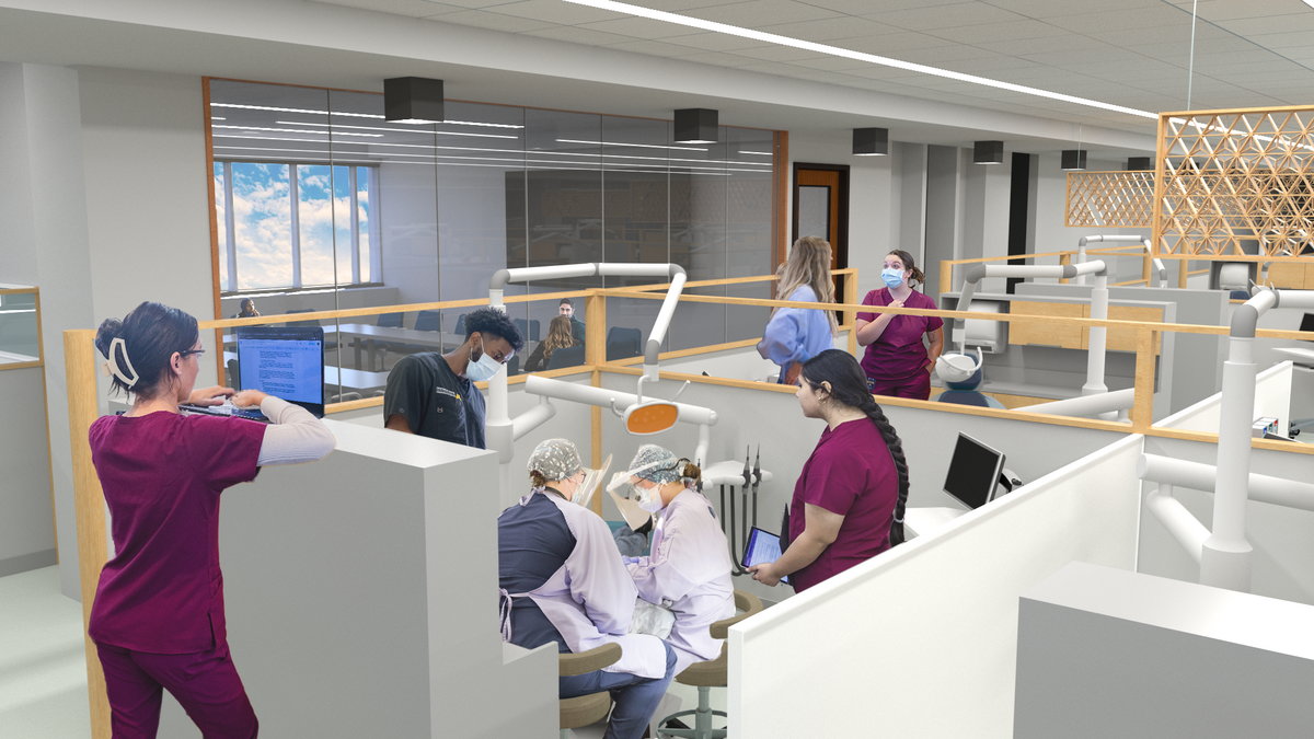 rendering of eighth floor clinical