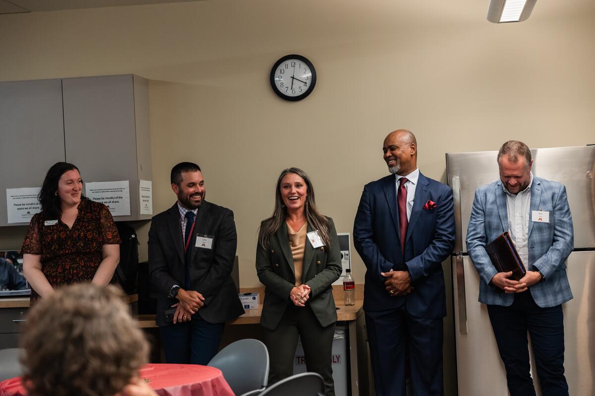 Katie Grant speaks at the OMRIC reception