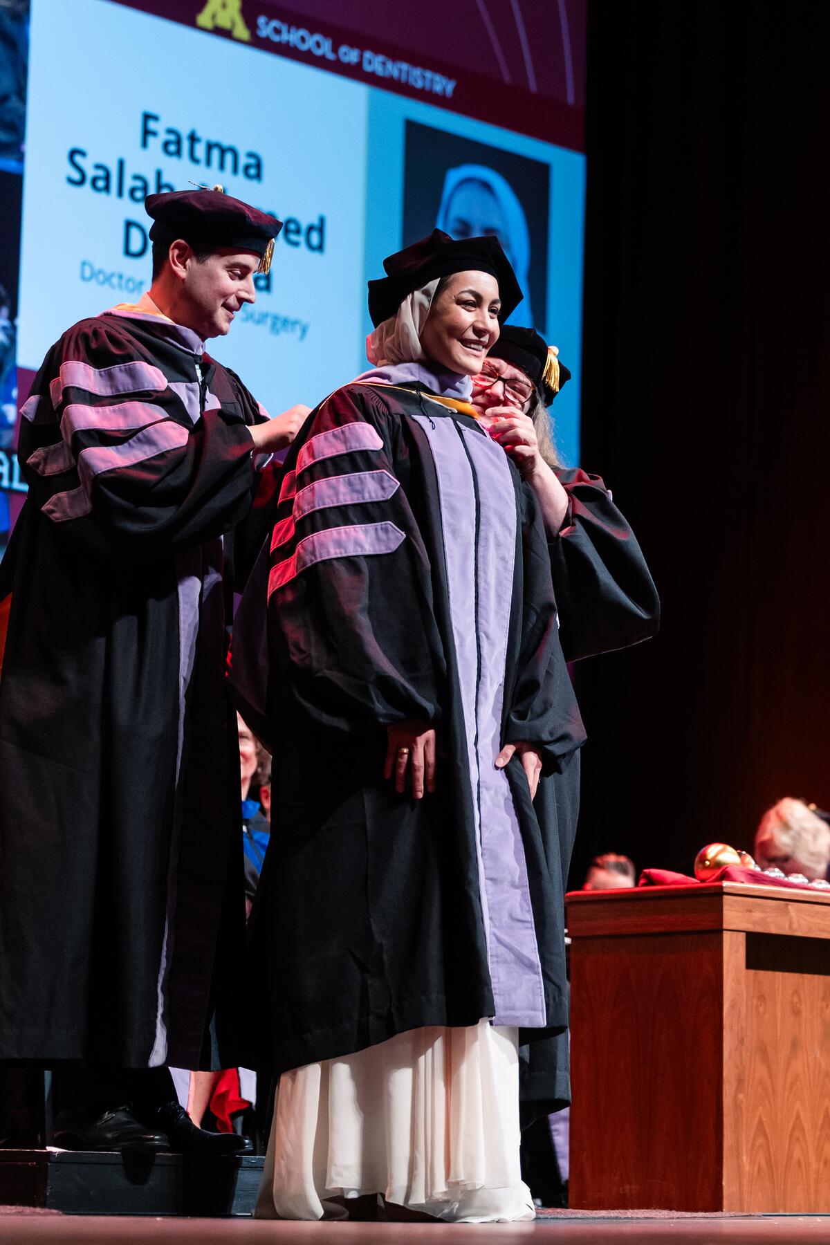 Doctorate student graduating