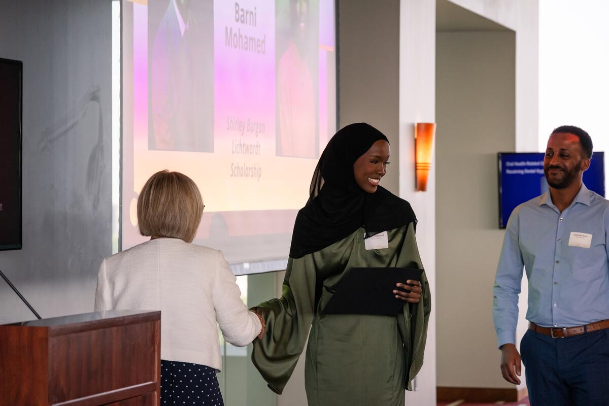 Barni Mohammed and Sam Aron receive awards