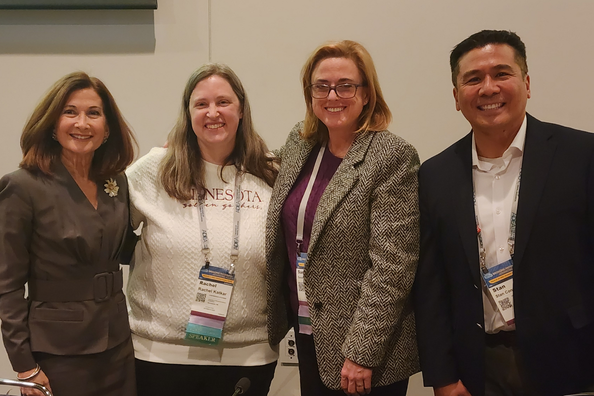 Katkar and her fellow presenters pose for a photo