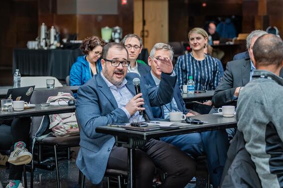Attendee speaks from the audience