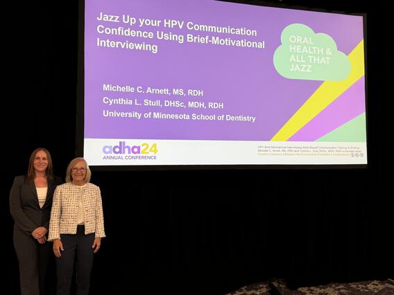 Michelle Arnett and Cynthia Stull at ADHA 24
