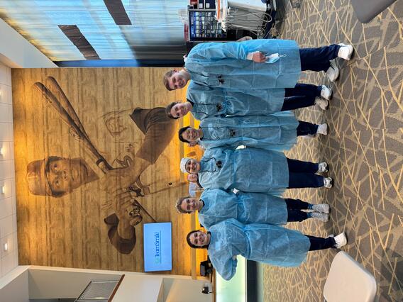 TeamSmile at TargetField in their scrubs