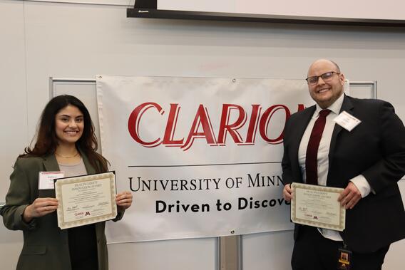 Alex Petronio and Kathleen Velez at CLARION case competiton