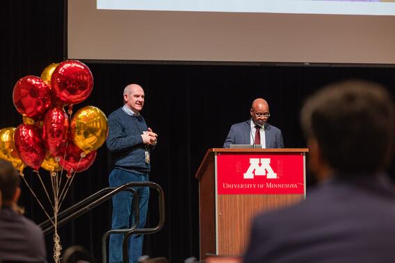 Mays introduces Costalonga as Professor of the Year