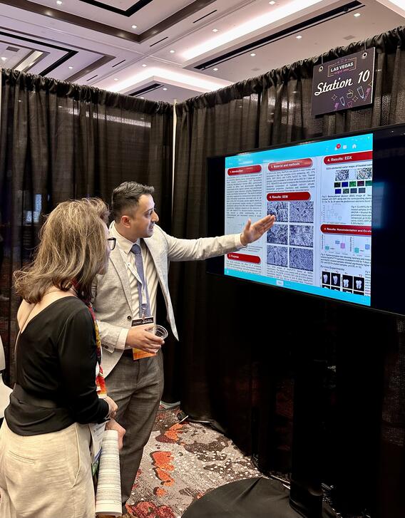 Kaushik presents his research poster