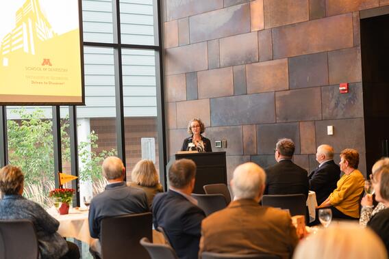 Artinger provides remarks at Alumni Weekend