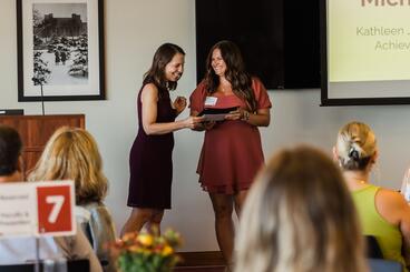 Kayla Michalowski receives award