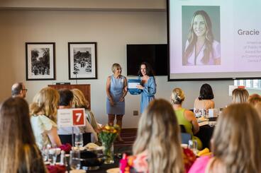 Gracie Comeau receives award
