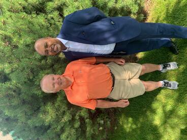 Dr. Flor and School of Dentistry Dean Keith Mays