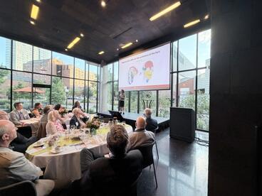 Artinger presents at the Summer Celebration of Donors