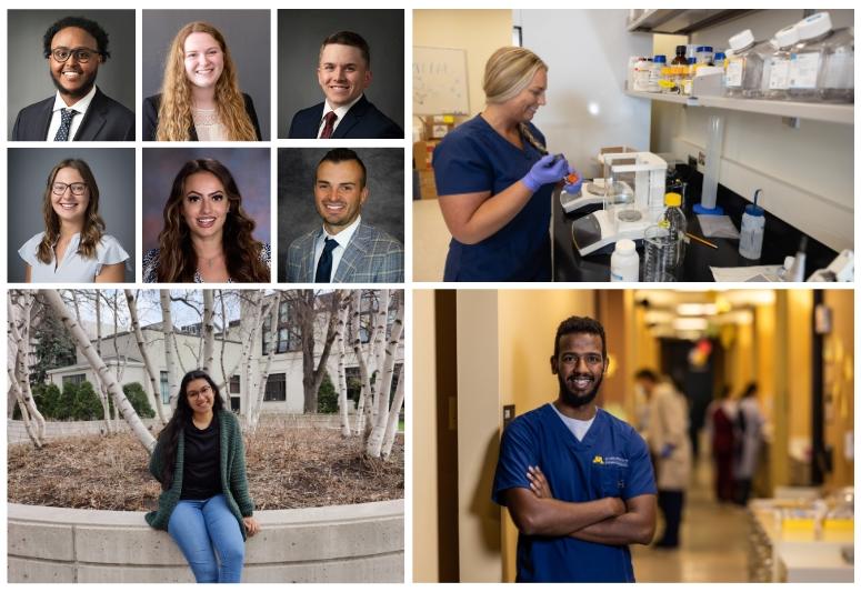 Collage of headshots of nine students