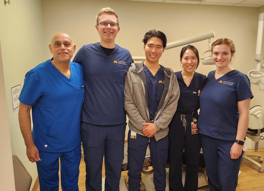 School of Dentistry students pose with People's Center faculty