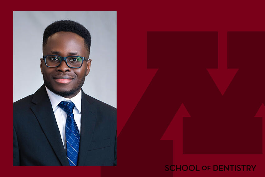 Headshot of Seun Oginni on a branded background