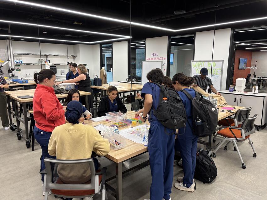 Students participate in hands-on activities at the Makerspace