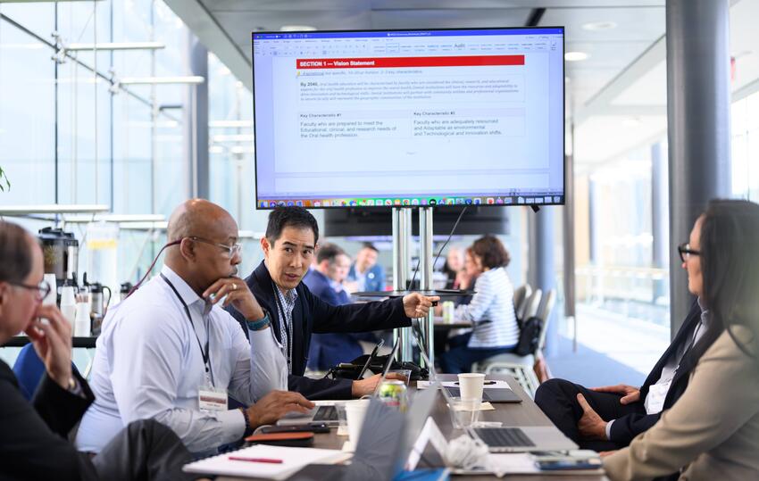 Mays and other deans collaborate as part of a working group