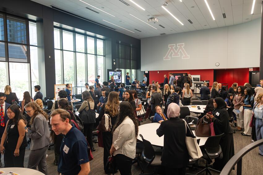 Incoming learners attend an involvement fair at orientation