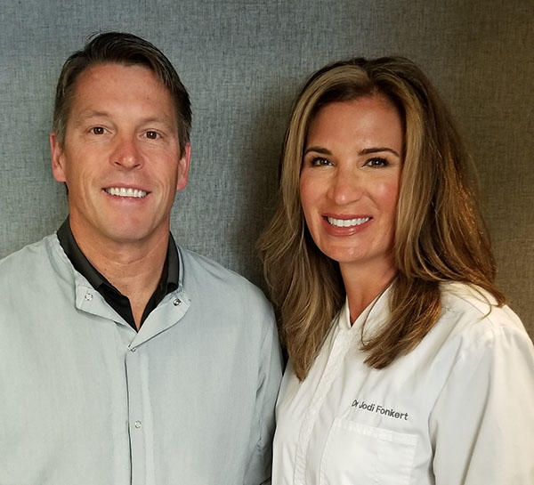 Drs. Mike Hanson (left) and Jodi Fonkert