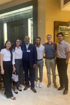 SNDA students pose with Dean Mays