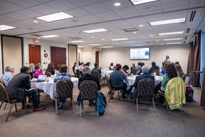 Kristin Artinger presents at the Schactele Symposium